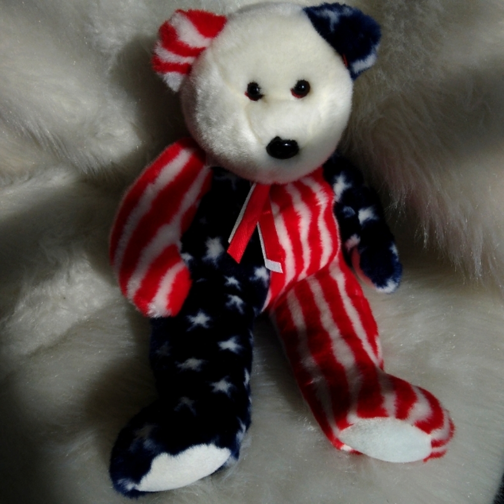 Ty Beanie Buddies Collection, Spangle The Bear, 1999